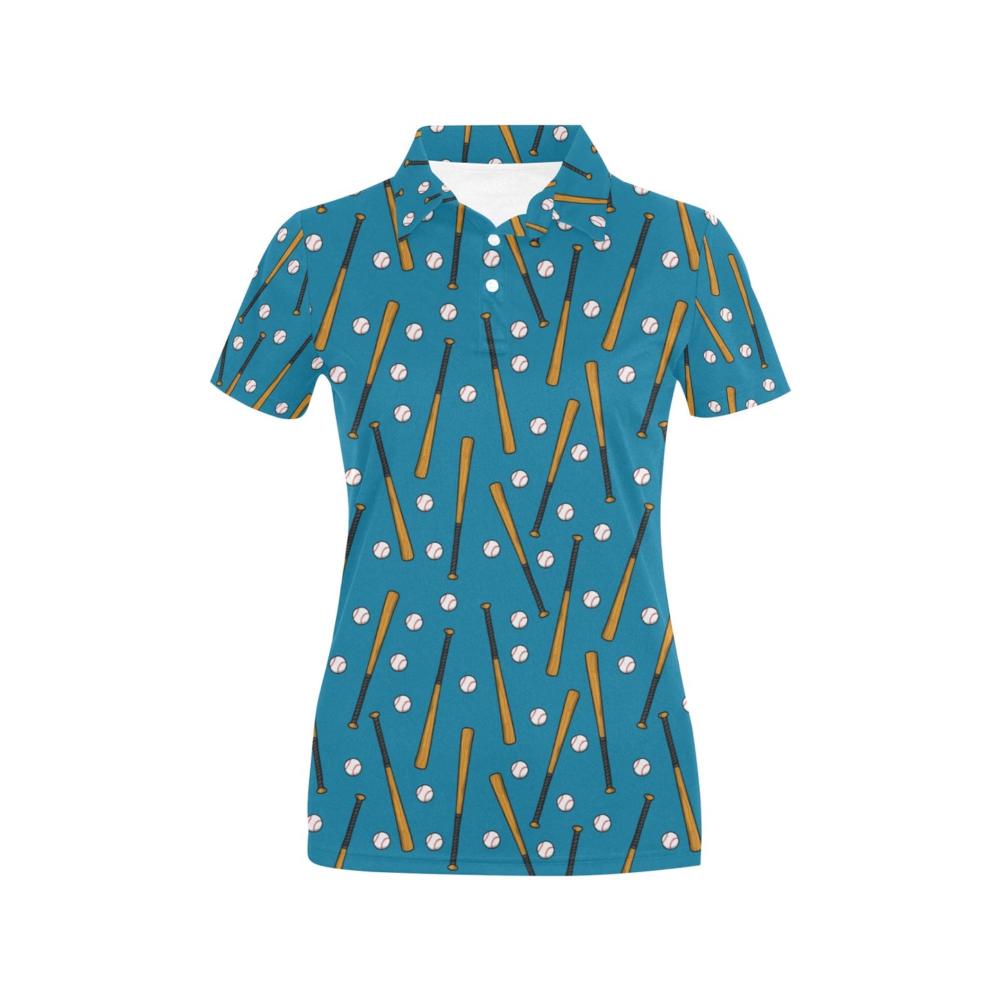 Baseball Pattern Print Design 01 Women's Polo Shirt