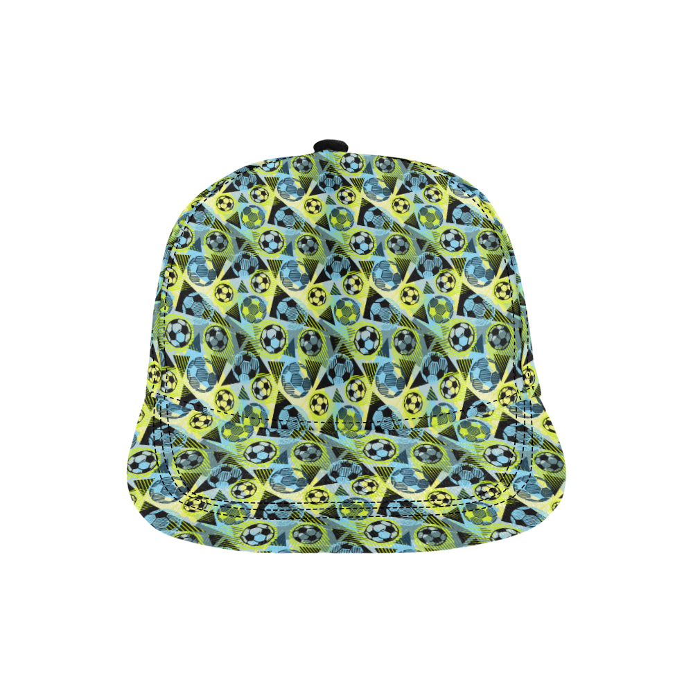 Soccer Ball Themed Print Design Snapback Cap