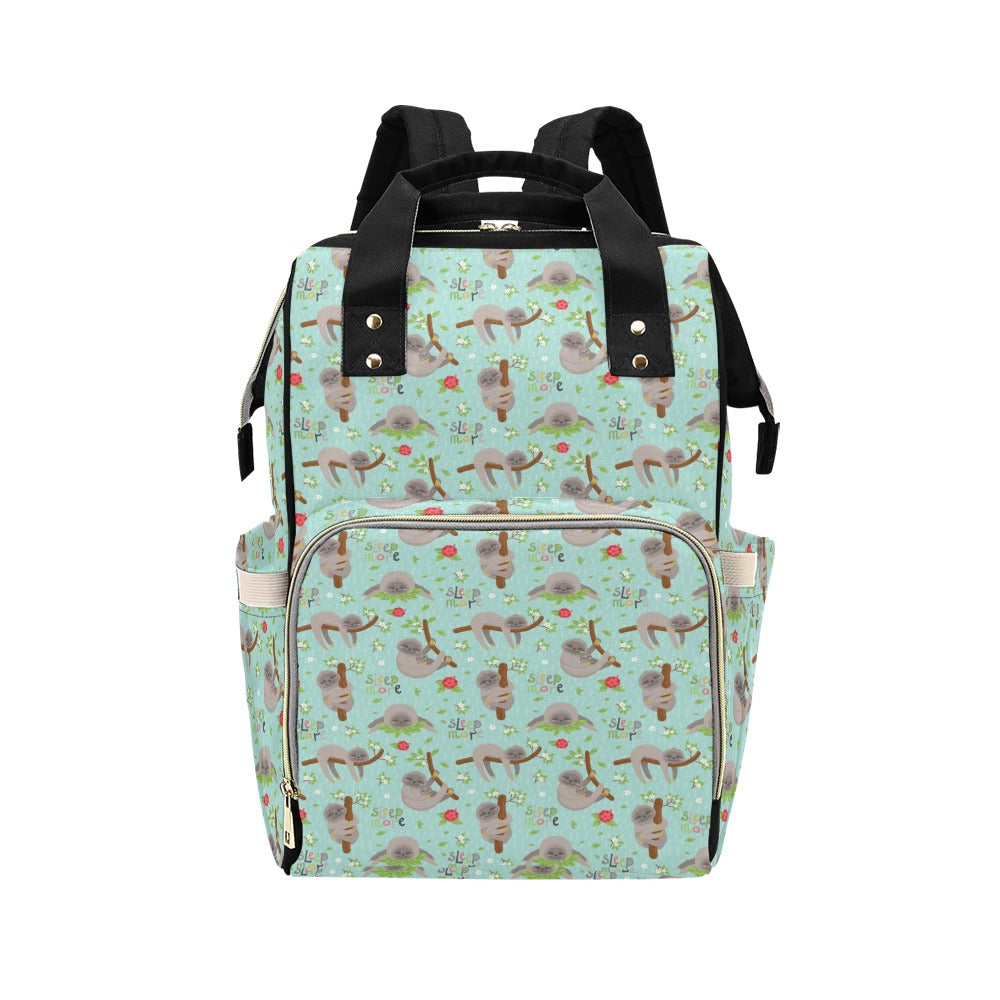 Sloth Print Design LKS305 Diaper Bag Backpack
