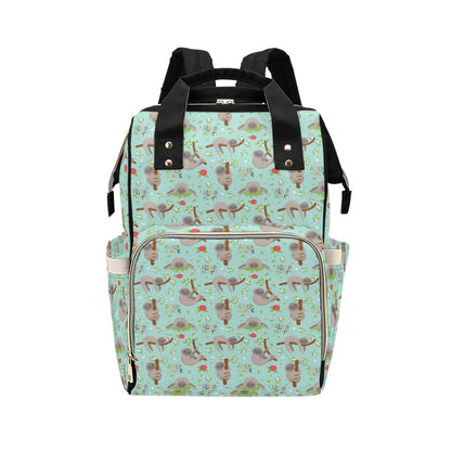 Sloth Print Design LKS305 Diaper Bag Backpack