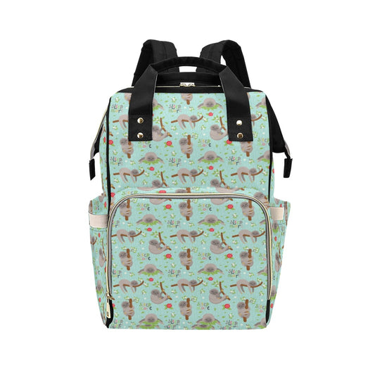 Sloth Print Design LKS305 Diaper Bag Backpack