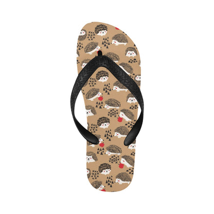 Hedgehog Print Design LKS403 Flip Flops