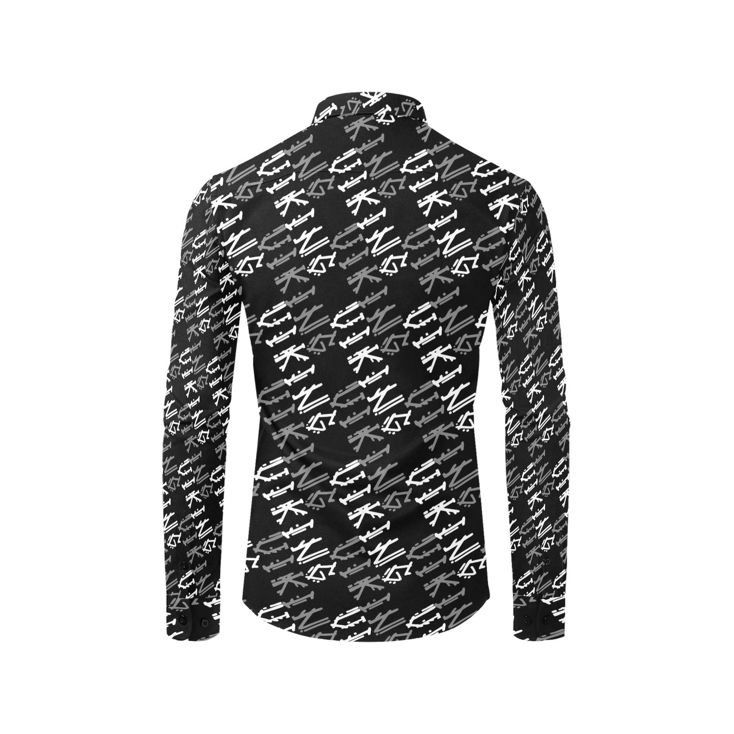 Vikings Print Design LKS306 Men's Long Sleeve Dress Shirt