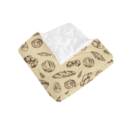 Bread Pattern Print Design 04 Premium Quilt