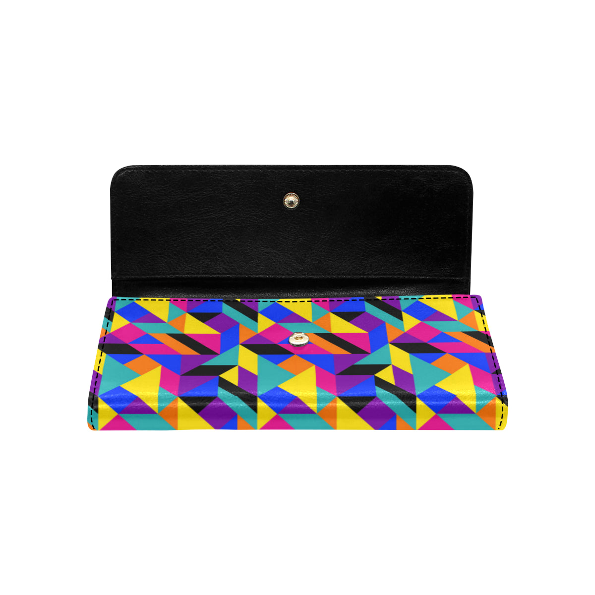 90s Colorful Pattern Print Design 1 Women's Trifold Wallet