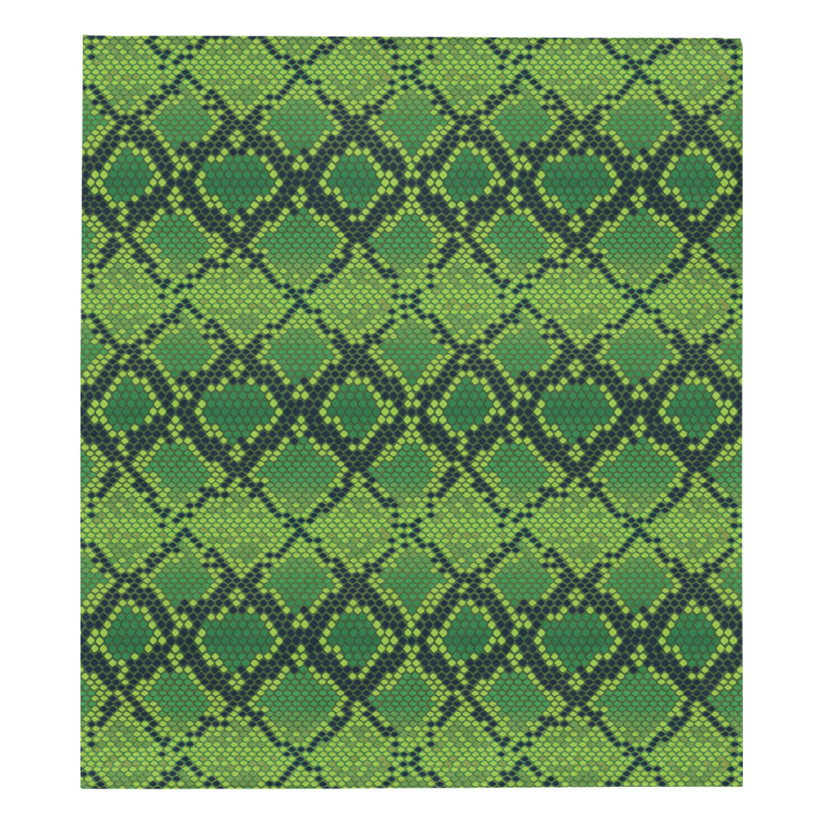 Python Green Pattern Print Design A01 Premium Quilt