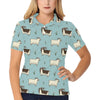 Goat Pattern Print Design 02 Women's Polo Shirt