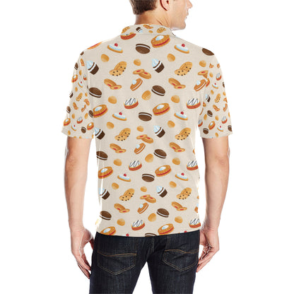 Biscuit Pattern Print Design 01 Men Polo Shirt