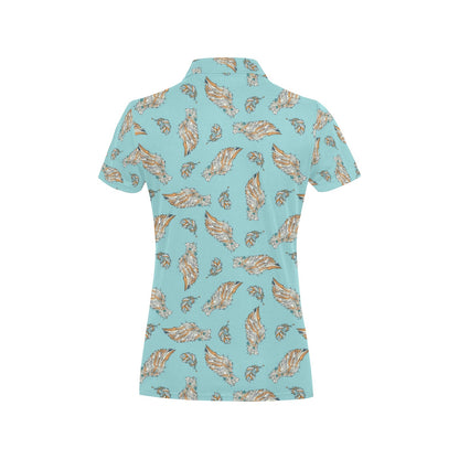 Angel Wings Pattern Print Design 03 Women's Polo Shirt