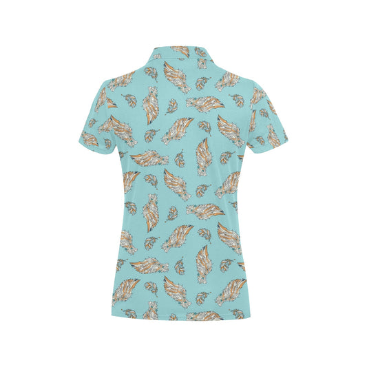 Angel Wings Pattern Print Design 03 Women's Polo Shirt