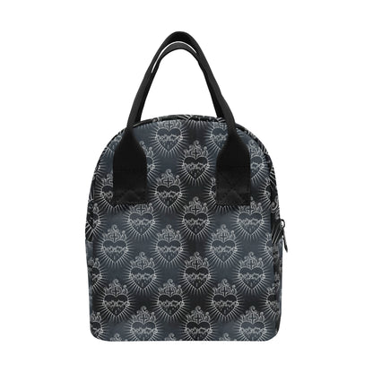 Christian Heart Tattoo Style Insulated Lunch Bag