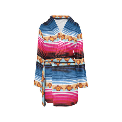 Mexican Pattern Print Design 03 Women's Fleece Robe