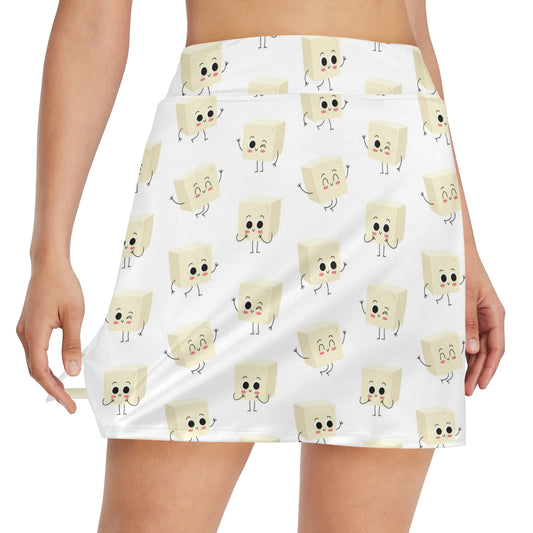 Tofu Print Design LKS301 17" Golf & Pickleball Skort with Pockets