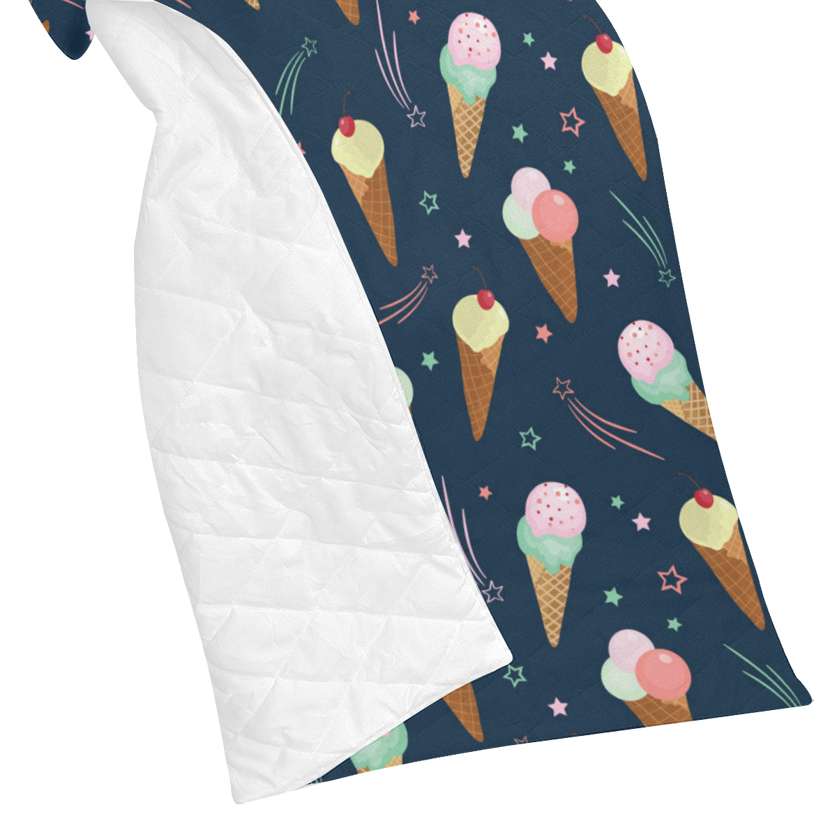 Ice Cream Pattern Print Design 04 Premium Quilt