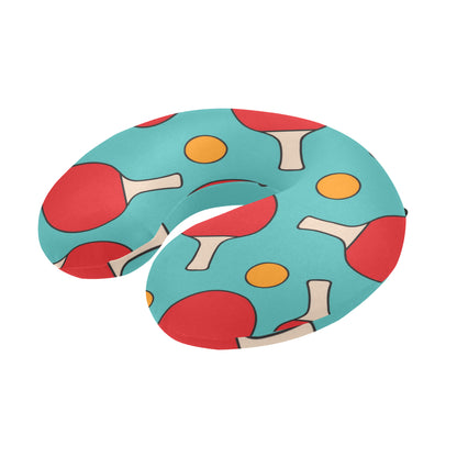 Ping Pong Pattern Print Design A01 U-Shaped Travel Neck Pillow