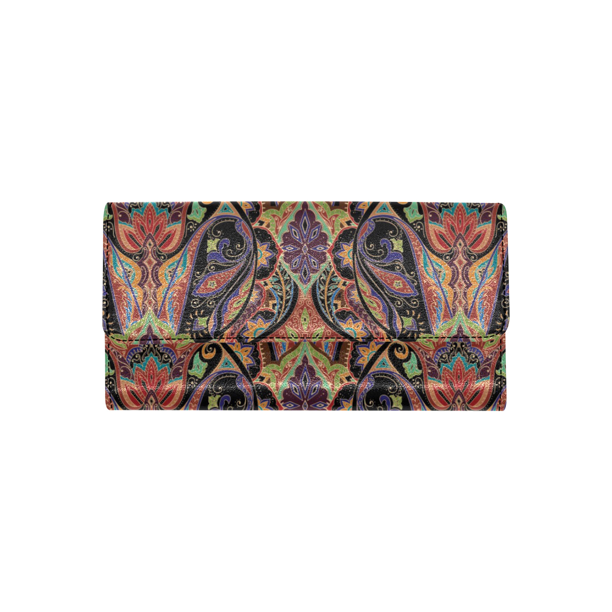Bohemian Pattern Print Design 06 Women's Trifold Wallet