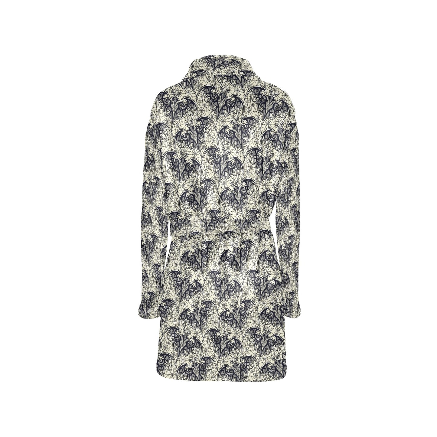 Bat Tribal Pattern Print Design 06 Women's Fleece Robe