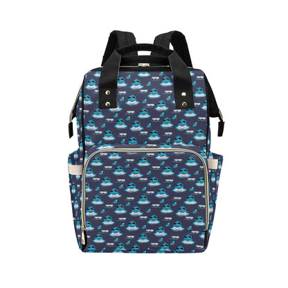 Shark Print Design LKS309 Diaper Bag Backpack