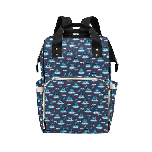 Shark Print Design LKS309 Diaper Bag Backpack