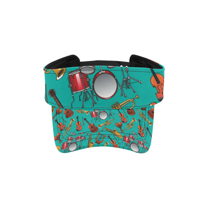 Drum Set Pattern Print Design 01 Unisex Sun Visor