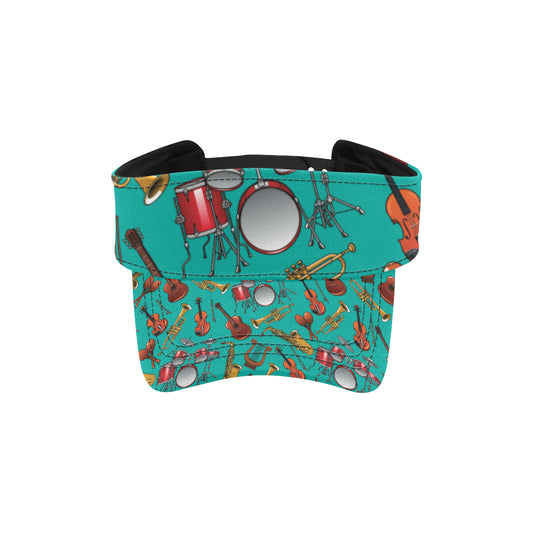 Drum Set Pattern Print Design 01 Unisex Sun Visor