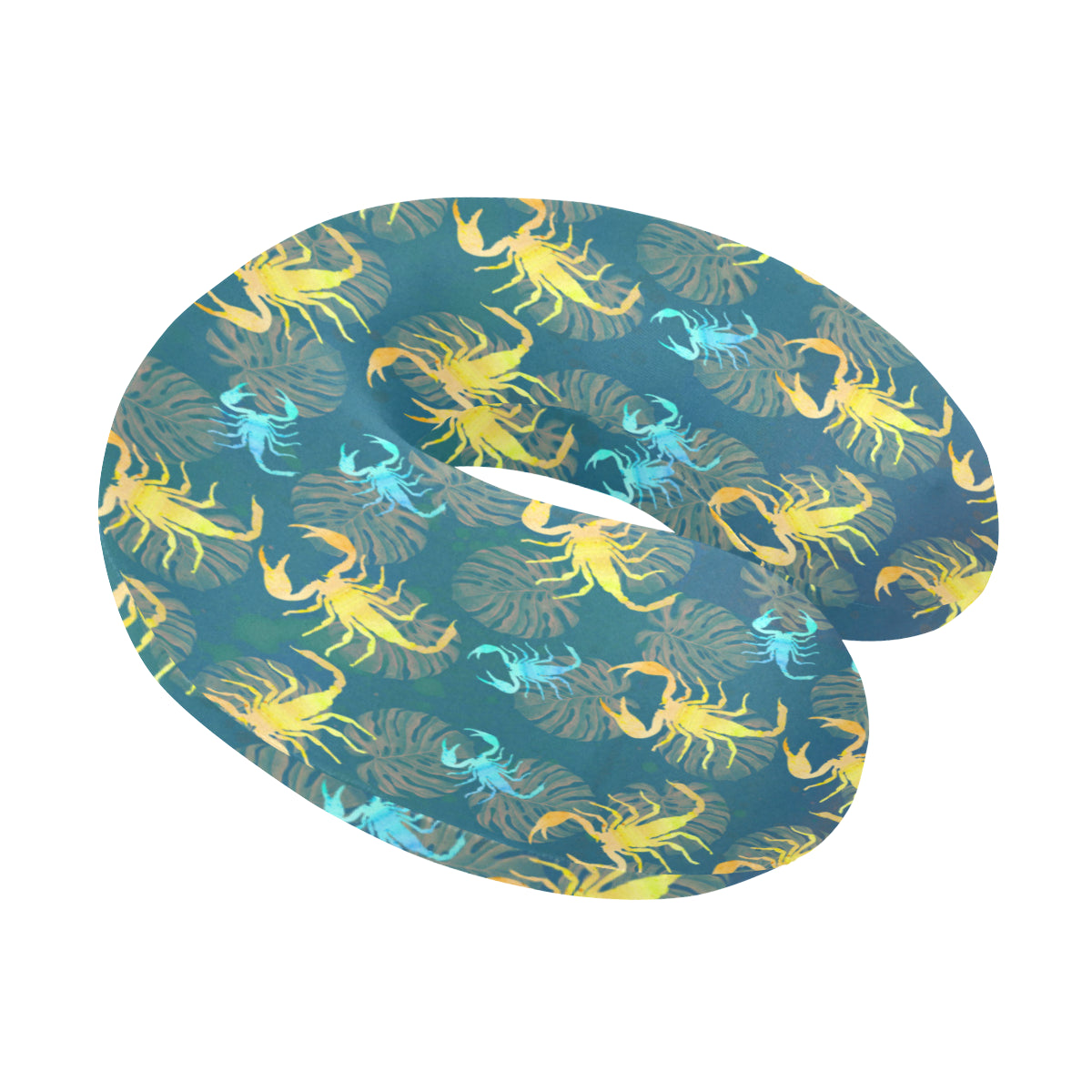 Scorpion Pattern Print Design 02 U-Shaped Travel Neck Pillow