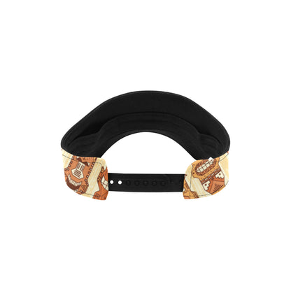 Tiki Orange Vertical Pattern Unisex Sun Visor