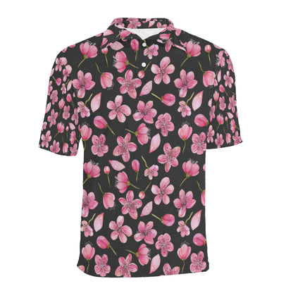 Apple blossom Pattern Print Design AB03 Men Polo Shirt
