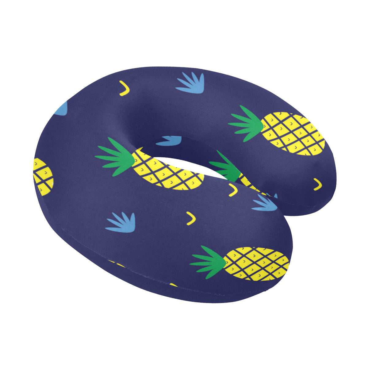 Pineapple Pattern Print Design A01 U-Shaped Travel Neck Pillow