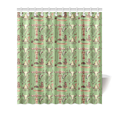 Native Indian Themed Design Print Shower Curtain