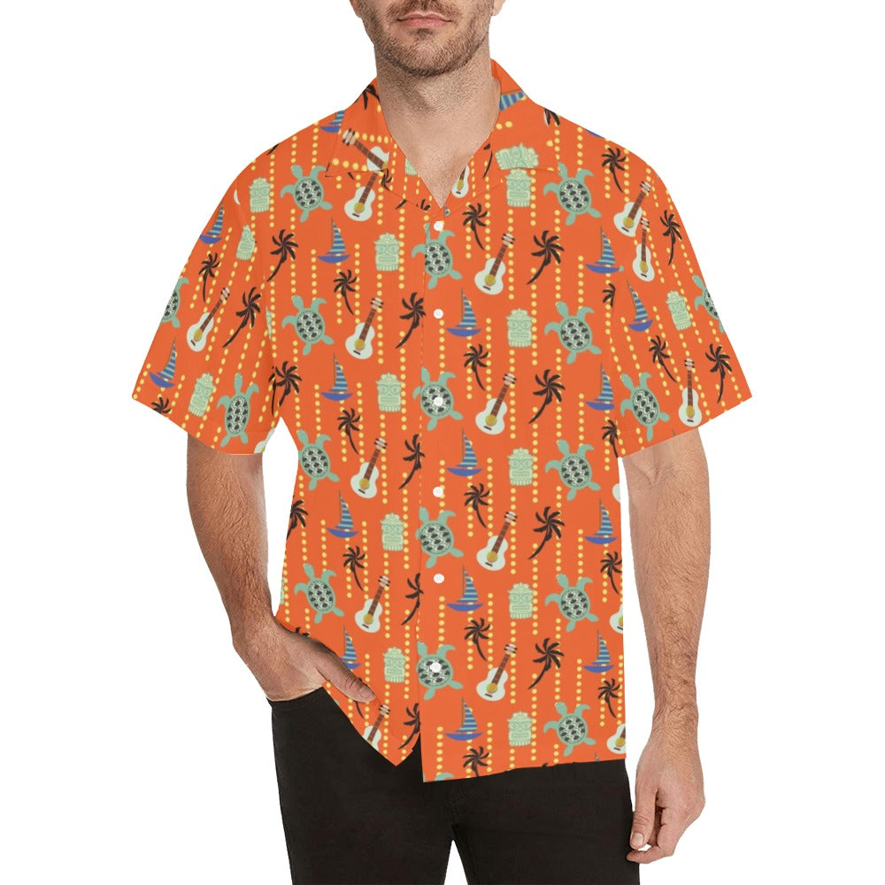 Ukulele Print Design LKS402 Men's Men's Hawaiian Shirt