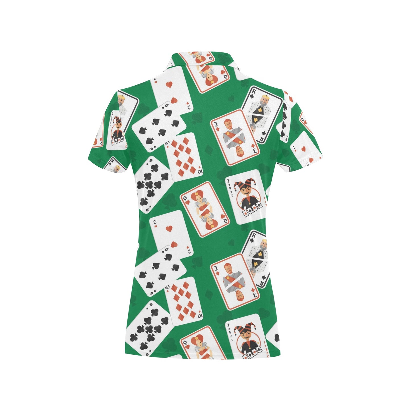 Poker Cards Pattern Print Design A03 Women's Polo Shirt
