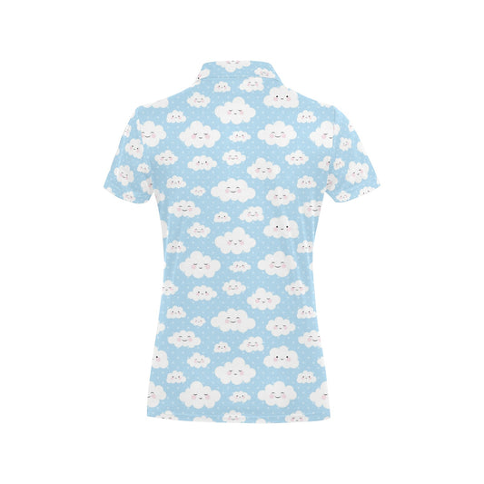 Cloud Pattern Print Design 02 Women's Polo Shirt