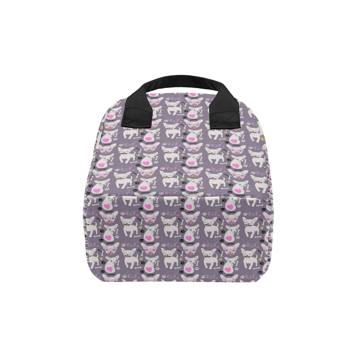 Chihuahua Happy Pattern Insulated Lunch Bag