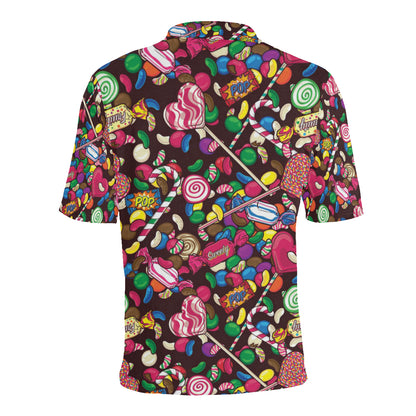 Candy Pattern Print Design CA02 Men Polo Shirt