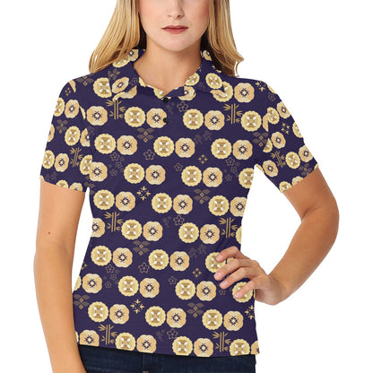 Sakura Print Design LKS303 Women's Polo Shirt