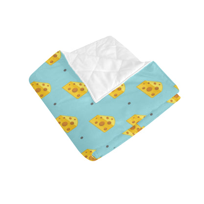 Cheese Pattern Print Design 02 Premium Quilt
