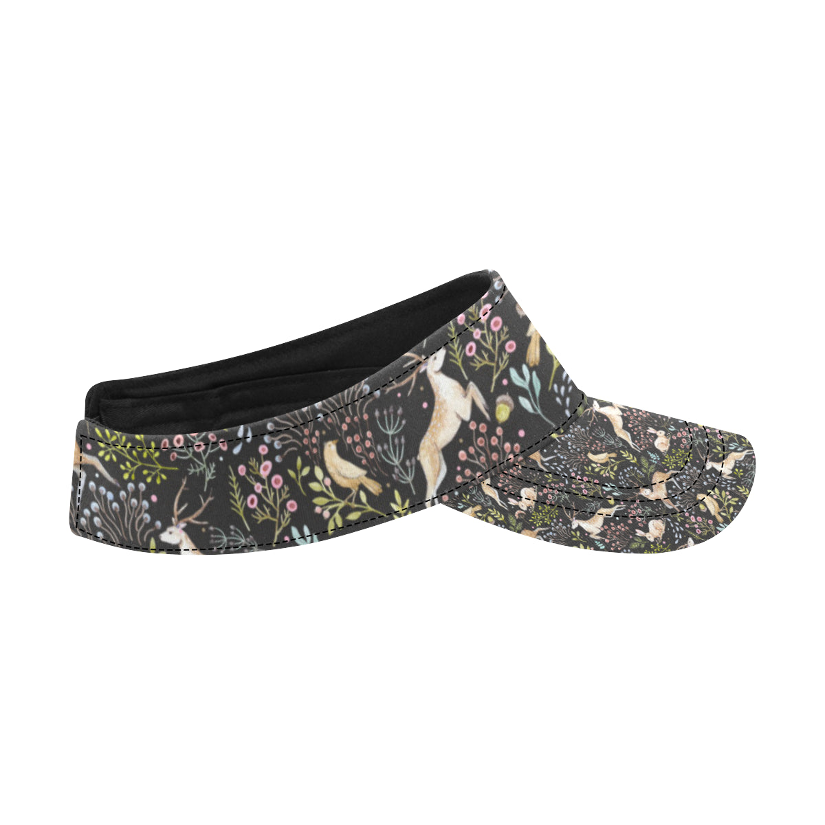 Deer Floral Jungle Unisex Sun Visor