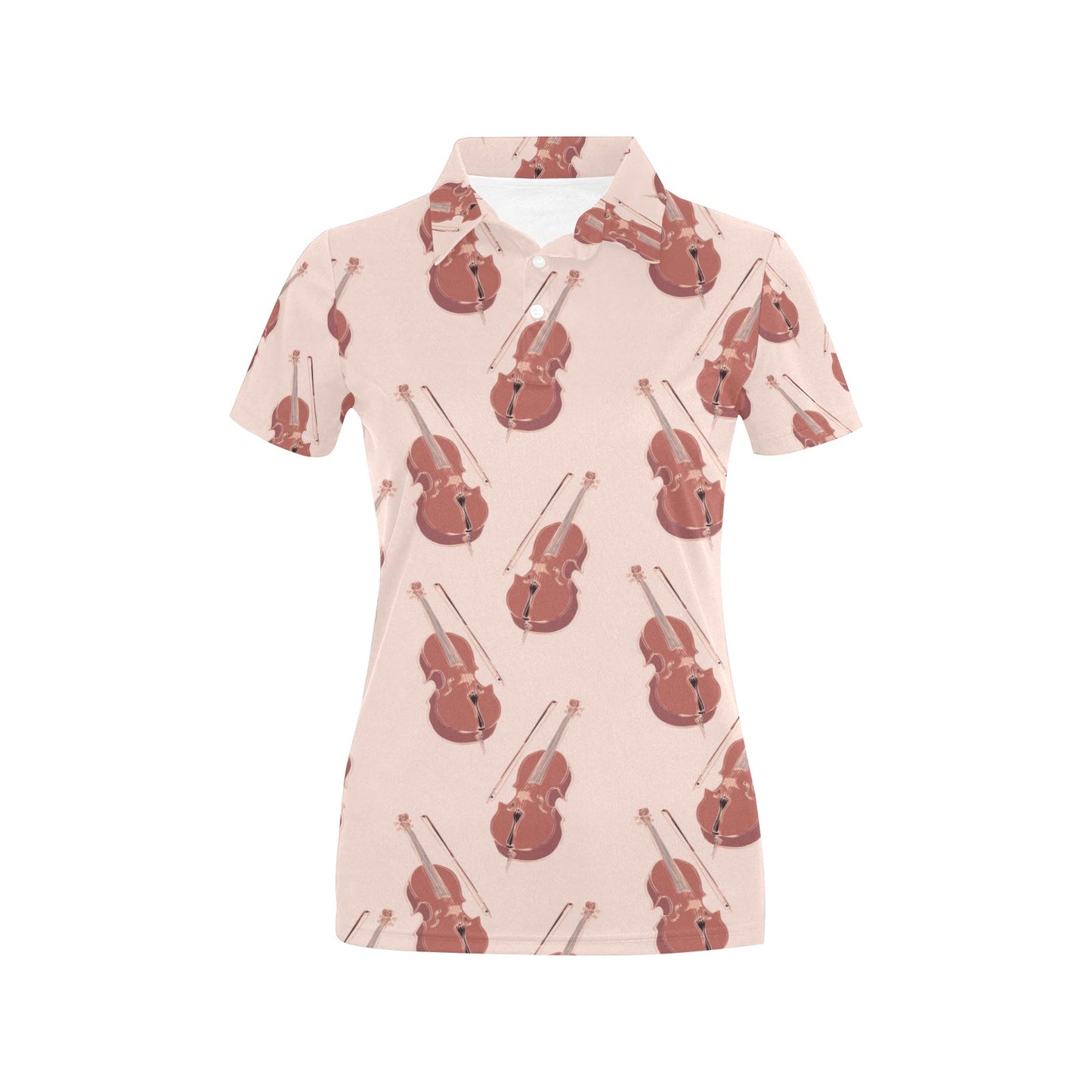 Cello Pattern Print Design 03 Women's Polo Shirt
