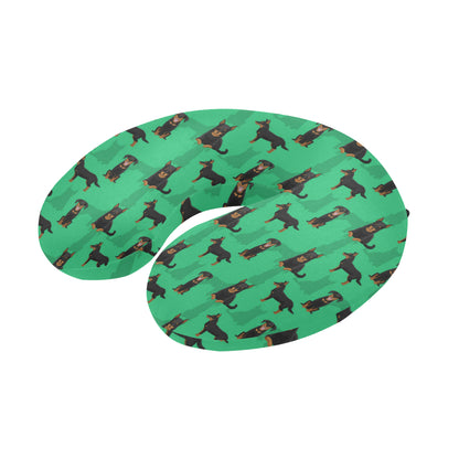Beauceron Pattern Print Design 01 U-Shaped Travel Neck Pillow