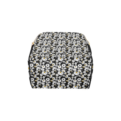 Daisy Pattern Print Design 02 Diaper Bag Backpack