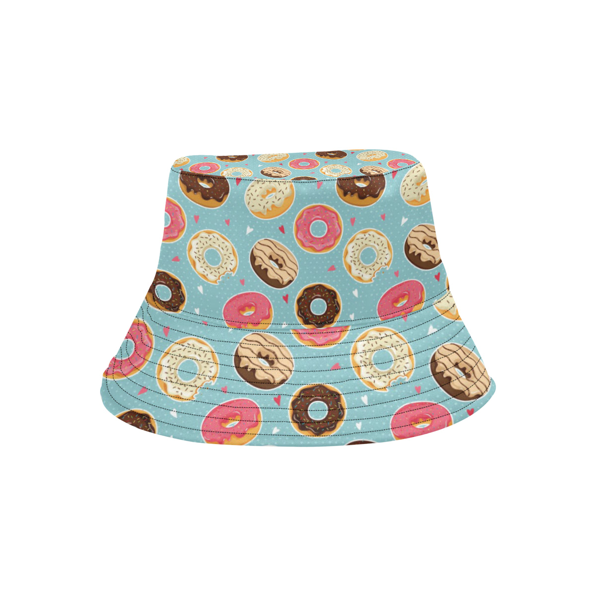 Donut Pattern Print Design DN04 Unisex Bucket Hat