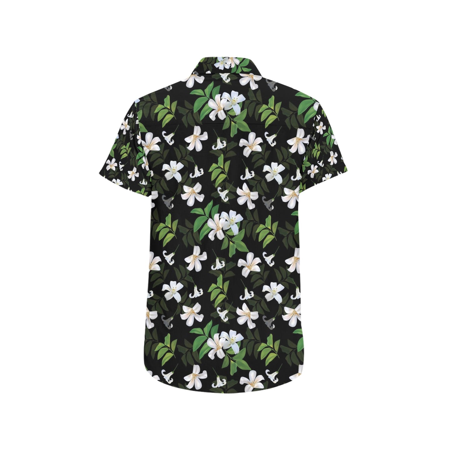 Sampaguita Print Design LKS301 Men Short Sleeve Button Up Shirt