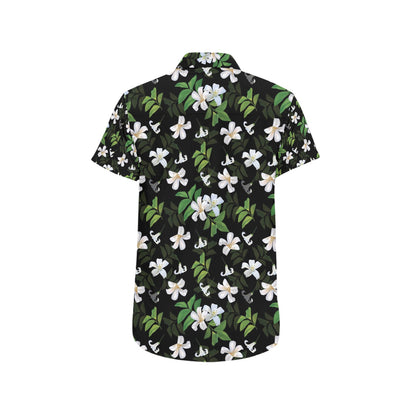 Sampaguita Print Design LKS301 Men Short Sleeve Button Up Shirt