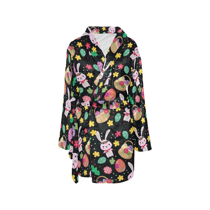 Easter Eggs Pattern Print Design RB05 Women's Fleece Robe