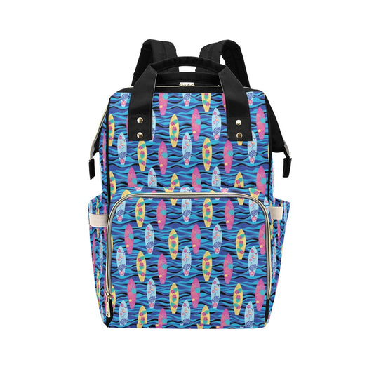 Surfboard Print Design LKS304 Diaper Bag Backpack