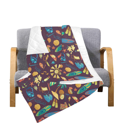 Aloha Hawaii Pattern Print Design 01 Premium Quilt