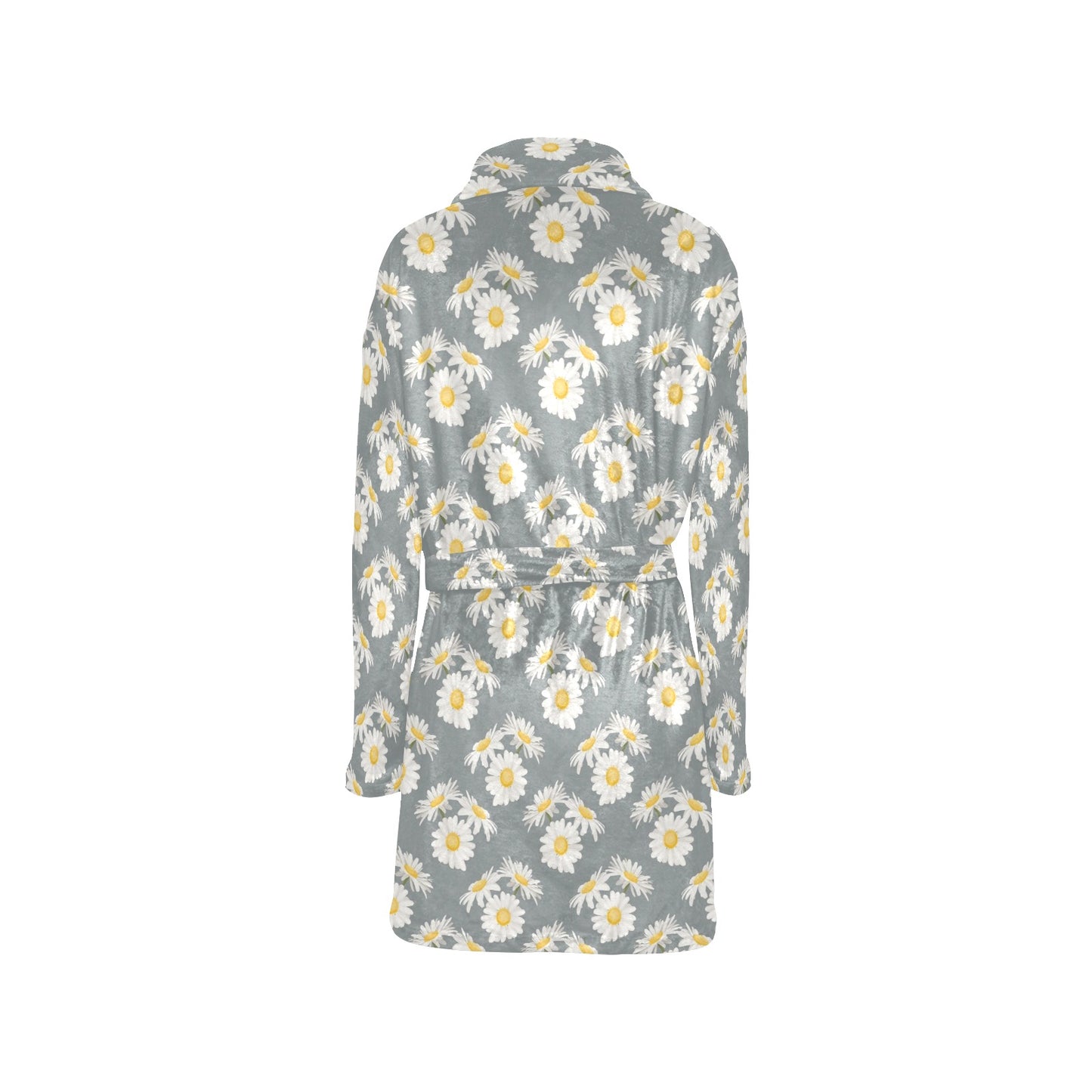 Daisy Pattern Print Design DS09 Women's Fleece Robe
