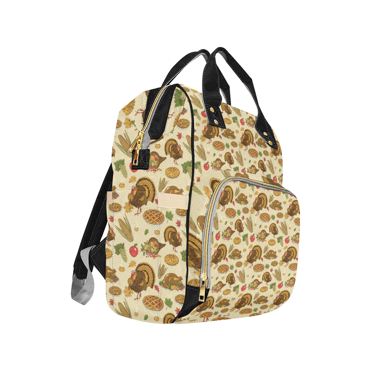 Turkey Pattern Print Design 02 Diaper Bag Backpack
