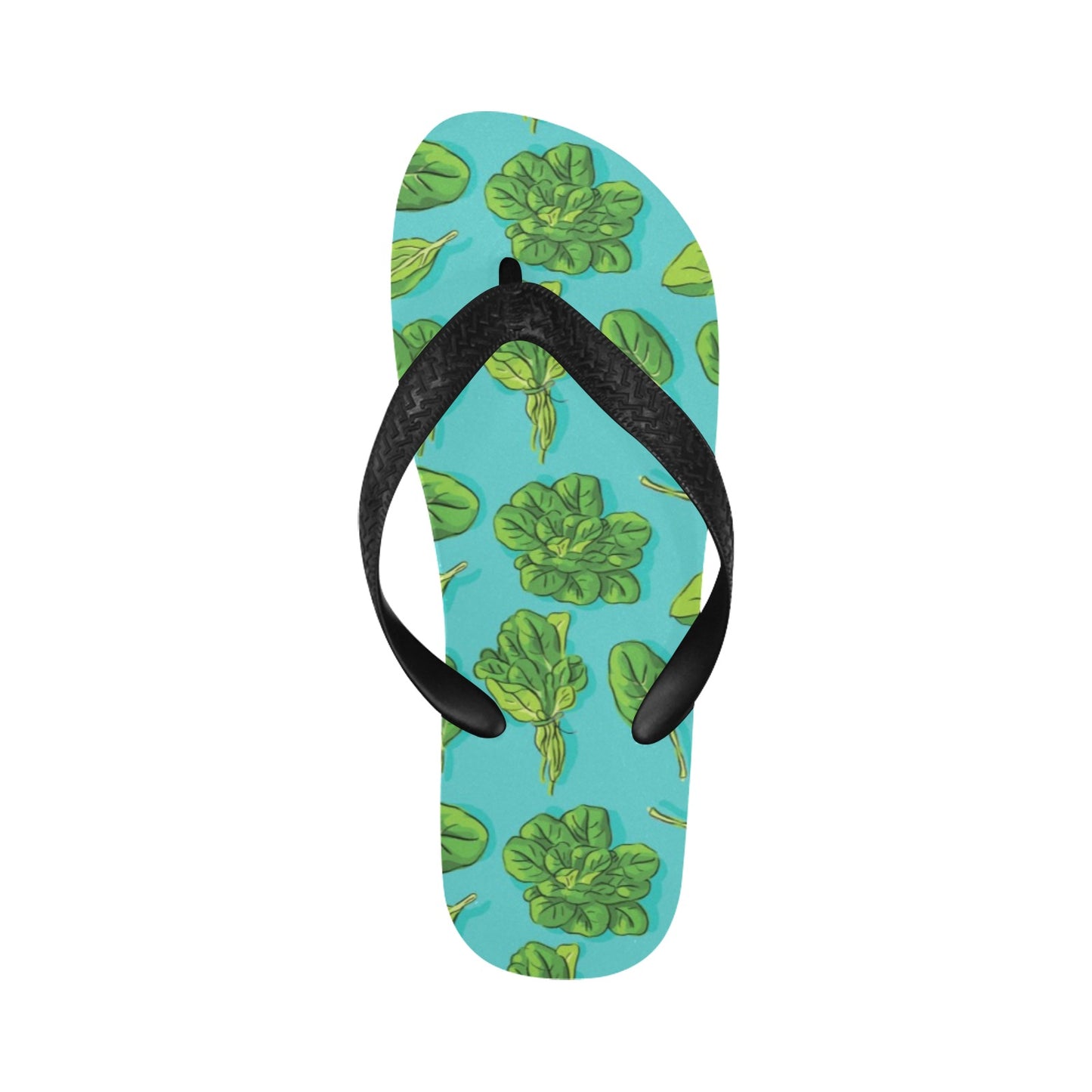 Spinach Print Design LKS301 Flip Flops